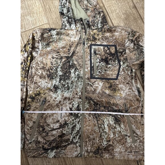 Cabelas Camo Hunting Jacket Mens M Zonz Woodland Deer Zip Up Hooded Coat Y2K - Picture 3 of 6